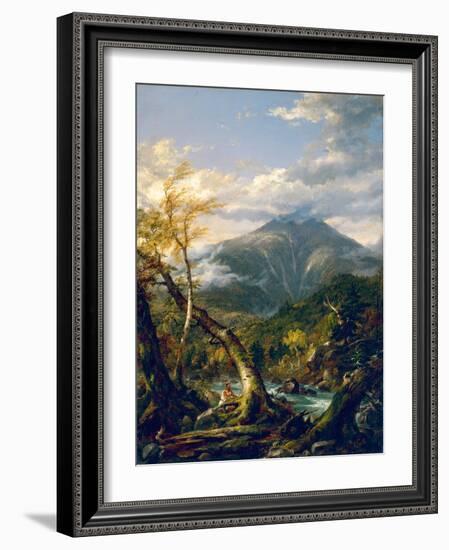 Mount Marcy from the Opalescent River, 1847 (Oil on Canvas)-Thomas Cole-Framed Giclee Print