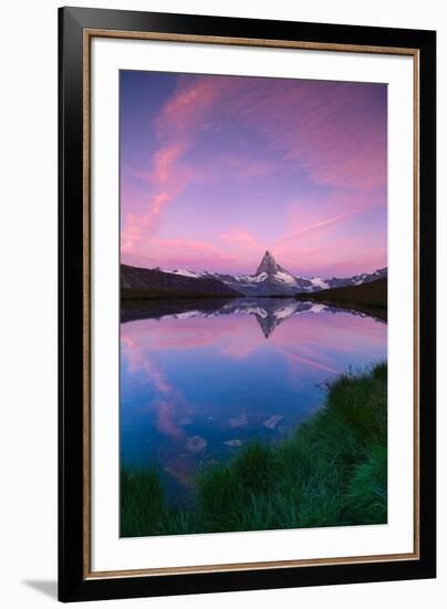 Mount Matterhorn, Stellisee, Zermatt, Switzerland-ClickAlps-Framed Photographic Print
