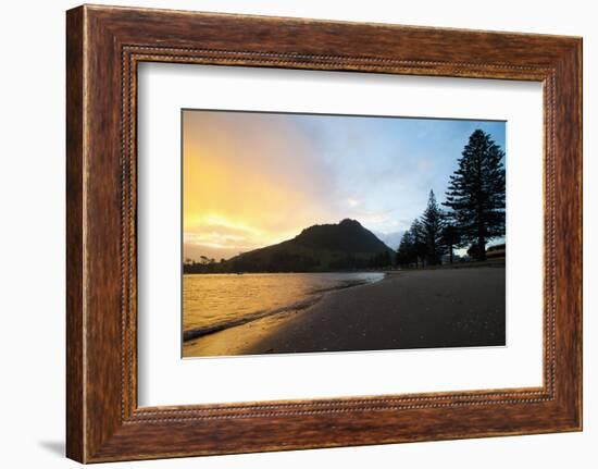 Mount Maunganui Sunset, Tauranga, North Island, New Zealand, Pacific-Matthew Williams-Ellis-Framed Photographic Print