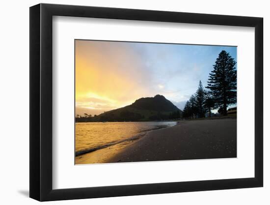 Mount Maunganui Sunset, Tauranga, North Island, New Zealand, Pacific-Matthew Williams-Ellis-Framed Photographic Print