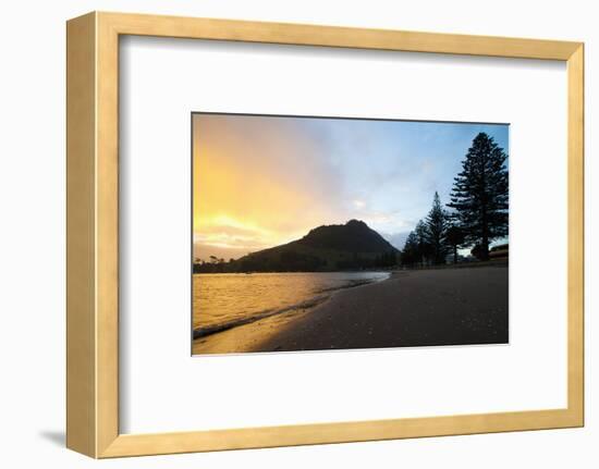 Mount Maunganui Sunset, Tauranga, North Island, New Zealand, Pacific-Matthew Williams-Ellis-Framed Photographic Print