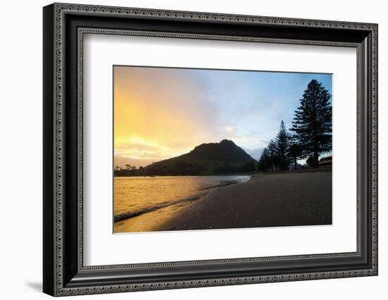 Mount Maunganui Sunset, Tauranga, North Island, New Zealand, Pacific-Matthew Williams-Ellis-Framed Photographic Print