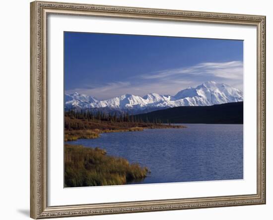 Mount Mckinley, 2032Ft, from Reflection Lake, Denali National Park-John Warburton-lee-Framed Photographic Print
