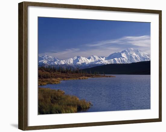 Mount Mckinley, 2032Ft, from Reflection Lake, Denali National Park-John Warburton-lee-Framed Photographic Print