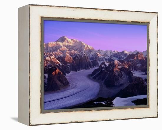 Mount McKinley and Ruth Glacier-Danny Lehman-Framed Premier Image Canvas