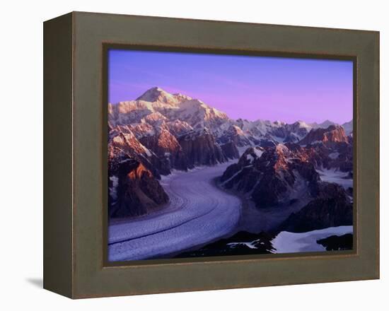 Mount McKinley and Ruth Glacier-Danny Lehman-Framed Premier Image Canvas