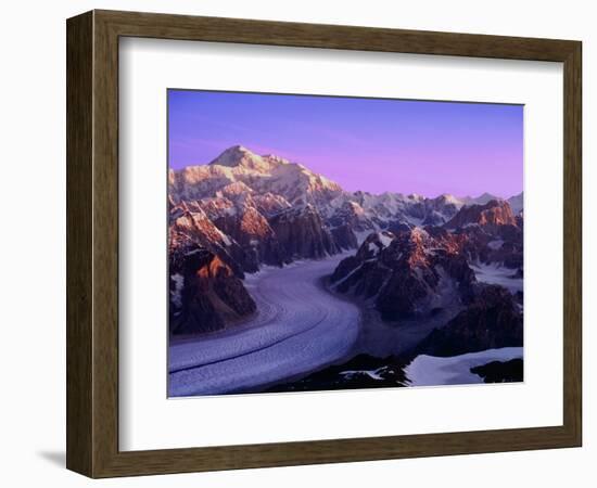 Mount McKinley and Ruth Glacier-Danny Lehman-Framed Photographic Print