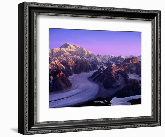 Mount McKinley and Ruth Glacier-Danny Lehman-Framed Photographic Print