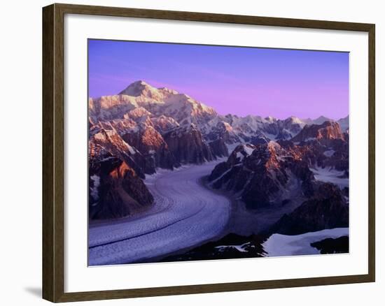 Mount McKinley and Ruth Glacier-Danny Lehman-Framed Photographic Print