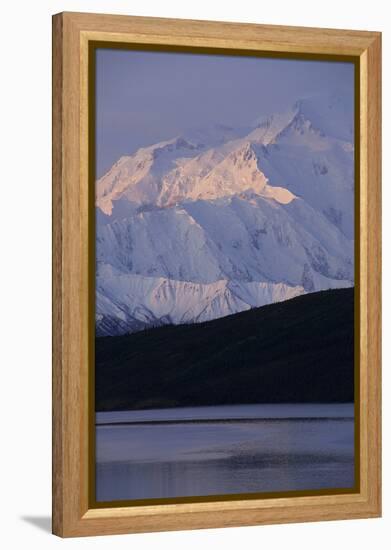 Mount McKinley, Wonder Lake, Sunrise, Denali National Park, Alaska, USA-Gerry Reynolds-Framed Premier Image Canvas