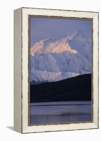 Mount McKinley, Wonder Lake, Sunrise, Denali National Park, Alaska, USA-Gerry Reynolds-Framed Premier Image Canvas