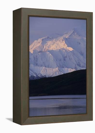 Mount McKinley, Wonder Lake, Sunrise, Denali National Park, Alaska, USA-Gerry Reynolds-Framed Premier Image Canvas