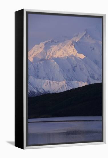 Mount McKinley, Wonder Lake, Sunrise, Denali National Park, Alaska, USA-Gerry Reynolds-Framed Premier Image Canvas