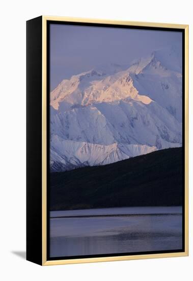 Mount McKinley, Wonder Lake, Sunrise, Denali National Park, Alaska, USA-Gerry Reynolds-Framed Premier Image Canvas