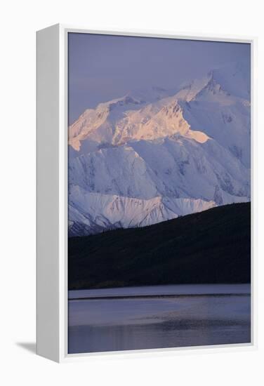 Mount McKinley, Wonder Lake, Sunrise, Denali National Park, Alaska, USA-Gerry Reynolds-Framed Premier Image Canvas