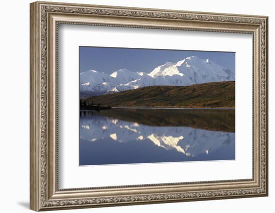 Mount McKinley, Wonder Lake, Sunrise, Denali National Park, Alaska, USA-Gerry Reynolds-Framed Photographic Print