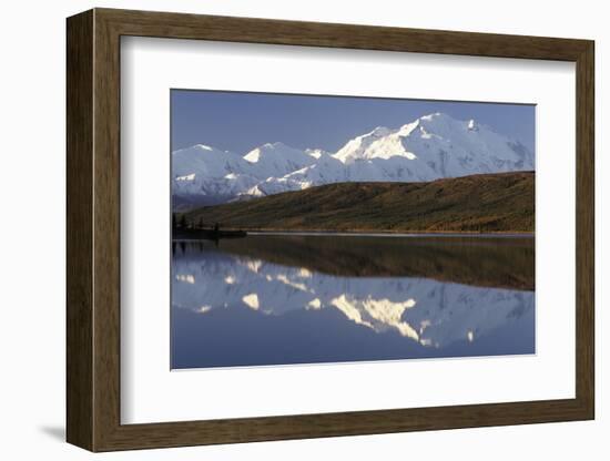 Mount McKinley, Wonder Lake, Sunrise, Denali National Park, Alaska, USA-Gerry Reynolds-Framed Photographic Print