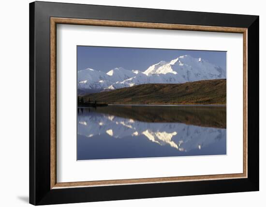 Mount McKinley, Wonder Lake, Sunrise, Denali National Park, Alaska, USA-Gerry Reynolds-Framed Photographic Print