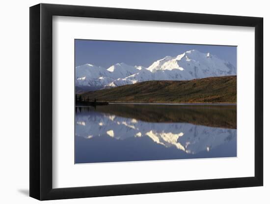 Mount McKinley, Wonder Lake, Sunrise, Denali National Park, Alaska, USA-Gerry Reynolds-Framed Photographic Print