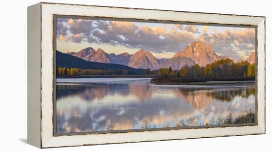 Mount Moran and Teton Range from Oxbow Bend, Grand Tetons National Park, Wyoming-Gary Cook-Framed Premier Image Canvas