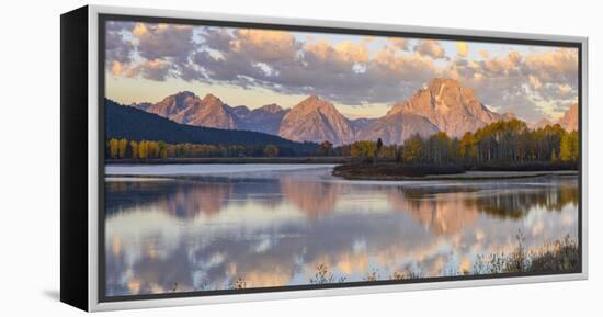 Mount Moran and Teton Range from Oxbow Bend, Grand Tetons National Park, Wyoming-Gary Cook-Framed Premier Image Canvas