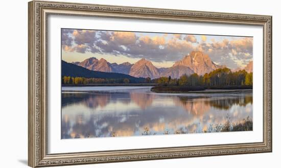 Mount Moran and Teton Range from Oxbow Bend, Grand Tetons National Park, Wyoming-Gary Cook-Framed Photographic Print