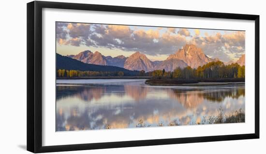Mount Moran and Teton Range from Oxbow Bend, Grand Tetons National Park, Wyoming-Gary Cook-Framed Photographic Print