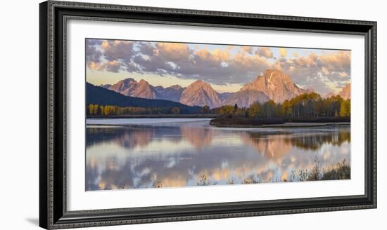 Mount Moran and Teton Range from Oxbow Bend, Grand Tetons National Park, Wyoming-Gary Cook-Framed Photographic Print