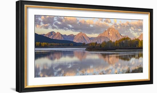 Mount Moran and Teton Range from Oxbow Bend, Grand Tetons National Park, Wyoming-Gary Cook-Framed Photographic Print