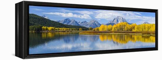 Mount Moran and the Teton Range from Oxbow Bend, Snake River, Grand Tetons National Park, Wyoming-Gary Cook-Framed Premier Image Canvas
