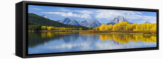 Mount Moran and the Teton Range from Oxbow Bend, Snake River, Grand Tetons National Park, Wyoming-Gary Cook-Framed Premier Image Canvas