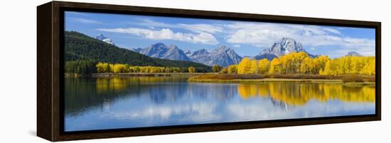 Mount Moran and the Teton Range from Oxbow Bend, Snake River, Grand Tetons National Park, Wyoming-Gary Cook-Framed Premier Image Canvas