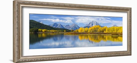 Mount Moran and the Teton Range from Oxbow Bend, Snake River, Grand Tetons National Park, Wyoming-Gary Cook-Framed Photographic Print