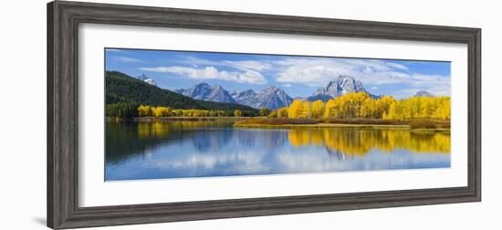 Mount Moran and the Teton Range from Oxbow Bend, Snake River, Grand Tetons National Park, Wyoming-Gary Cook-Framed Photographic Print