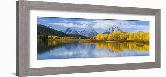 Mount Moran and the Teton Range from Oxbow Bend, Snake River, Grand Tetons National Park, Wyoming-Gary Cook-Framed Photographic Print