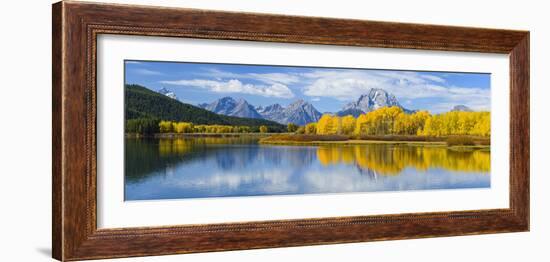 Mount Moran and the Teton Range from Oxbow Bend, Snake River, Grand Tetons National Park, Wyoming-Gary Cook-Framed Photographic Print