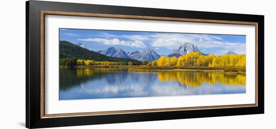 Mount Moran and the Teton Range from Oxbow Bend, Snake River, Grand Tetons National Park, Wyoming-Gary Cook-Framed Photographic Print