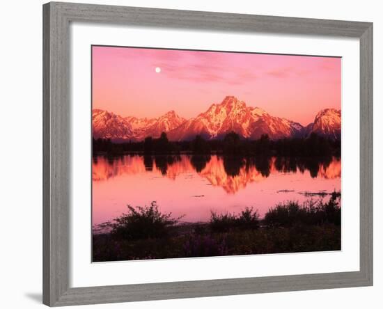 Mount Moran at Dusk-Robert Glusic-Framed Photographic Print