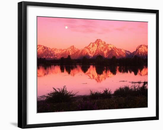 Mount Moran at Dusk-Robert Glusic-Framed Photographic Print