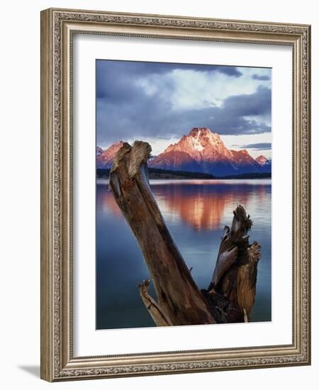 Mount Moran at Jackson Lake from Jackson Lake Dam in Grand Teton National Park, Wyoming-Melissa Southern-Framed Photographic Print