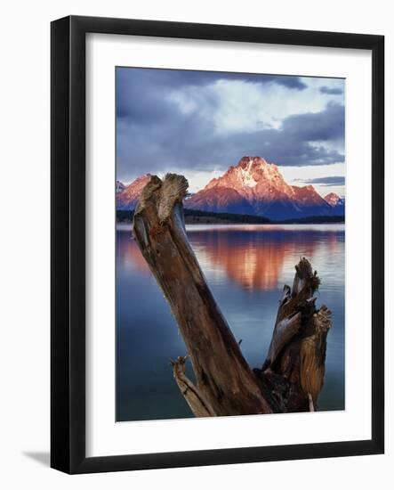 Mount Moran at Jackson Lake from Jackson Lake Dam in Grand Teton National Park, Wyoming-Melissa Southern-Framed Photographic Print