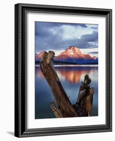 Mount Moran at Jackson Lake from Jackson Lake Dam in Grand Teton National Park, Wyoming-Melissa Southern-Framed Photographic Print