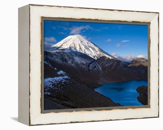 Mount Ngauruhoe and Upper Tama Lake, Tongariro National Park, UNESCO World Heritage Site, North Isl-Ben Pipe-Framed Premier Image Canvas