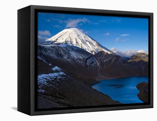 Mount Ngauruhoe and Upper Tama Lake, Tongariro National Park, UNESCO World Heritage Site, North Isl-Ben Pipe-Framed Premier Image Canvas