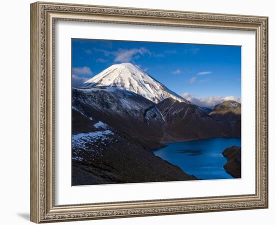 Mount Ngauruhoe and Upper Tama Lake, Tongariro National Park, UNESCO World Heritage Site, North Isl-Ben Pipe-Framed Photographic Print