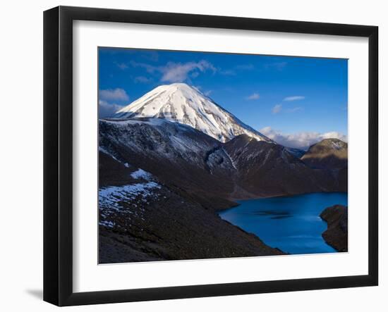 Mount Ngauruhoe and Upper Tama Lake, Tongariro National Park, UNESCO World Heritage Site, North Isl-Ben Pipe-Framed Photographic Print