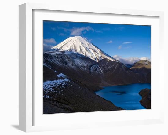 Mount Ngauruhoe and Upper Tama Lake, Tongariro National Park, UNESCO World Heritage Site, North Isl-Ben Pipe-Framed Photographic Print