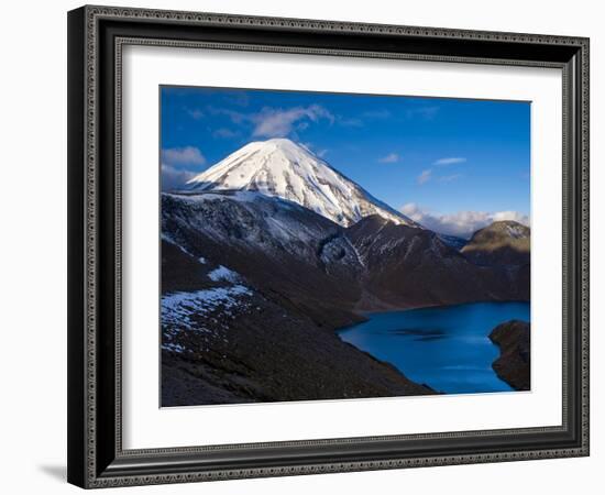 Mount Ngauruhoe and Upper Tama Lake, Tongariro National Park, UNESCO World Heritage Site, North Isl-Ben Pipe-Framed Photographic Print