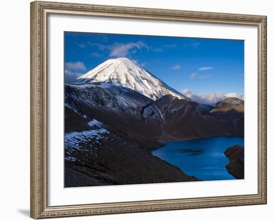 Mount Ngauruhoe and Upper Tama Lake, Tongariro National Park, UNESCO World Heritage Site, North Isl-Ben Pipe-Framed Photographic Print