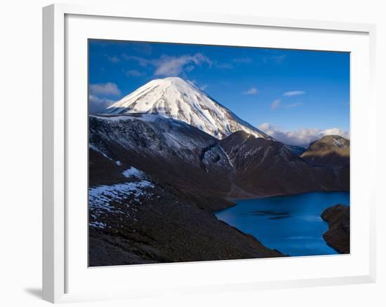 Mount Ngauruhoe and Upper Tama Lake, Tongariro National Park, UNESCO World Heritage Site, North Isl-Ben Pipe-Framed Photographic Print